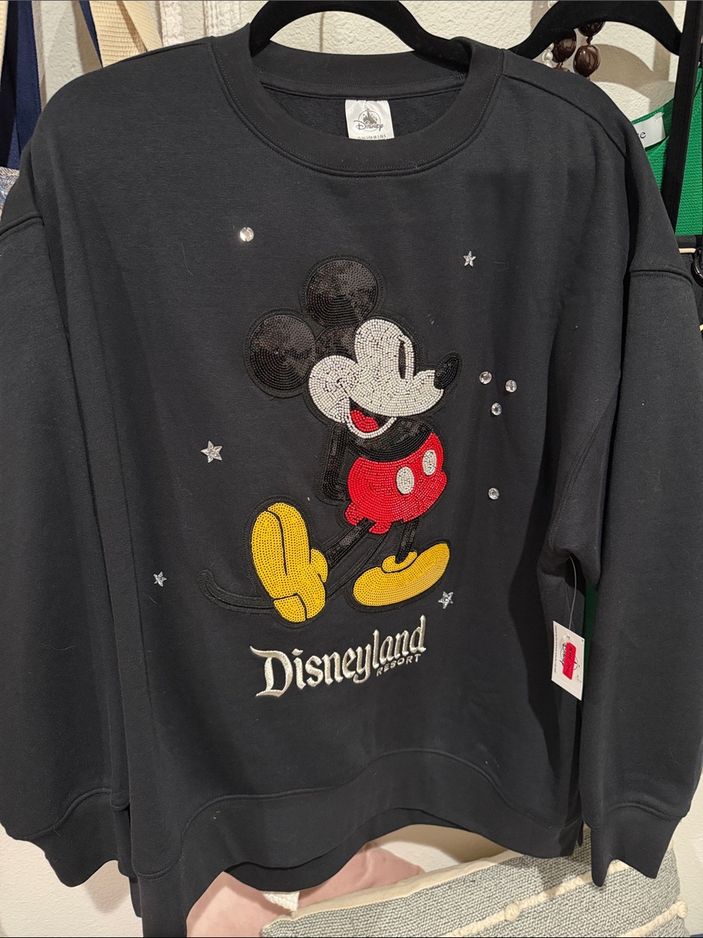 Disney Mickey Sequin Pullover - Black, Red, Yellow